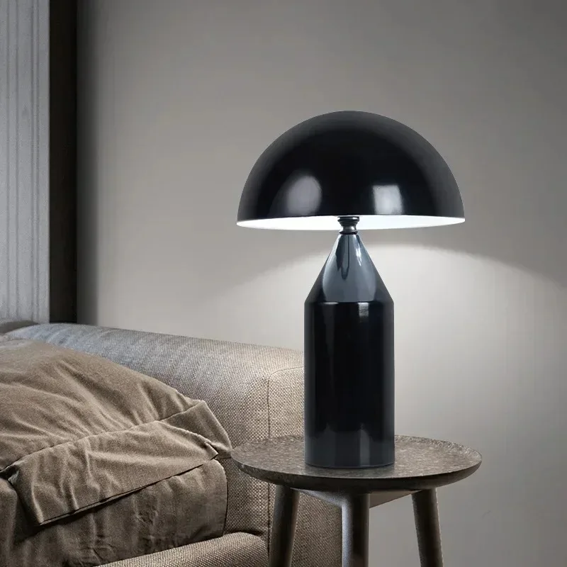 Nordic Luxury Mushroom Floor Lamp Italian Design Metal LED Eye Protection Standing Light for Bedroom Living Room High End Decor