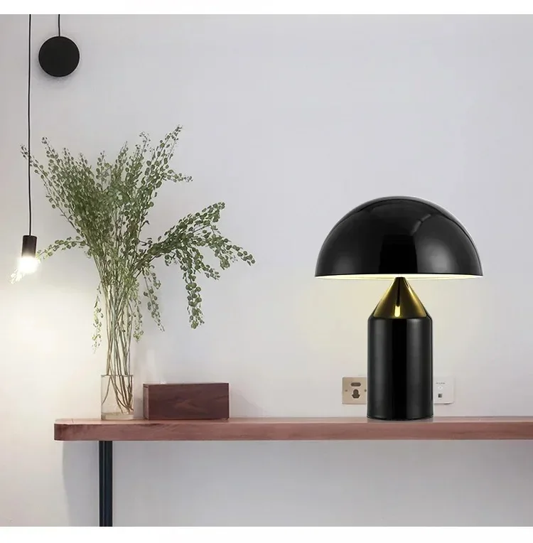 Nordic Luxury Mushroom Floor Lamp Italian Design Metal LED Eye Protection Standing Light for Bedroom Living Room High End Decor