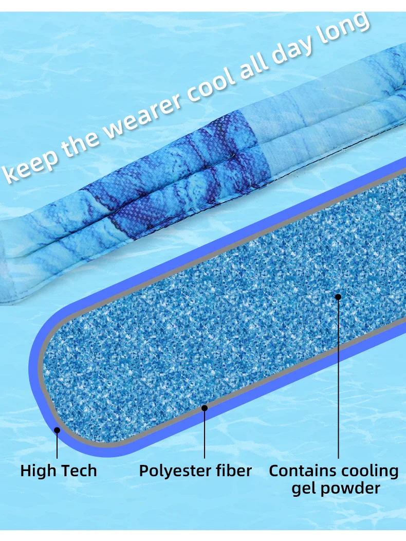Dogs Ice Cool Neck Bandana Instant Cooling Pet Breathable Scarf Summer Ice Cooling Scarf Collar Prevent Heatstroke Pet Supplies