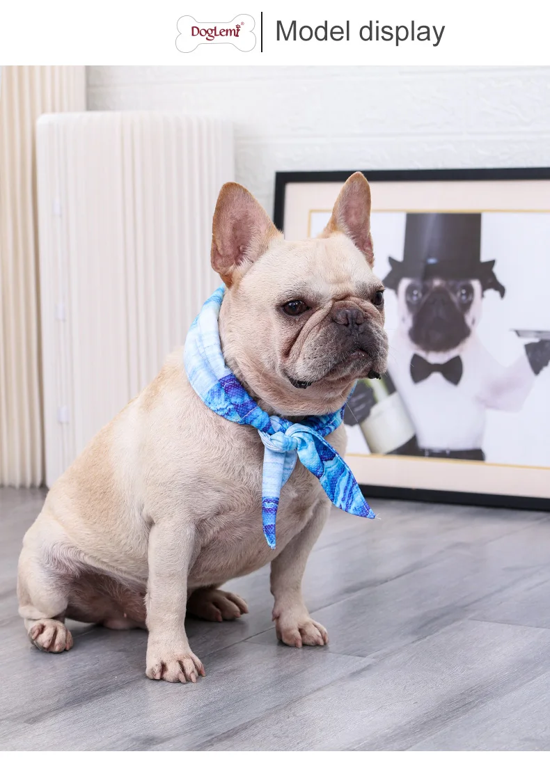 Dogs Ice Cool Neck Bandana Instant Cooling Pet Breathable Scarf Summer Ice Cooling Scarf Collar Prevent Heatstroke Pet Supplies