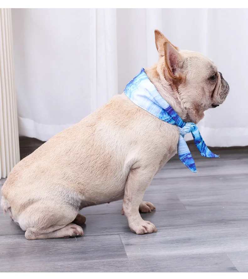 Dogs Ice Cool Neck Bandana Instant Cooling Pet Breathable Scarf Summer Ice Cooling Scarf Collar Prevent Heatstroke Pet Supplies