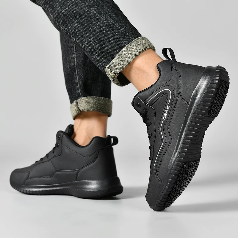 Hotel Chef Shoes Four Seasons Non-Slip Waterproof Oil-Proof Kitchen Work Shoes Light Breathable Outdoor Men's Walking Sneakers
