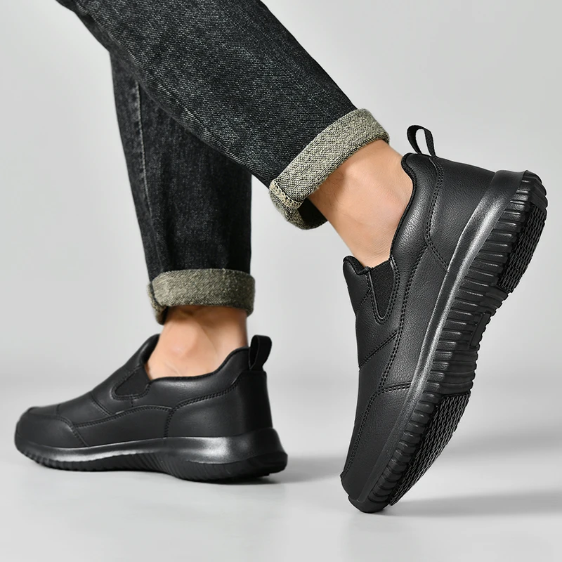 Hotel Chef Shoes Four Seasons Non-Slip Waterproof Oil-Proof Kitchen Work Shoes Light Breathable Outdoor Men's Walking Sneakers