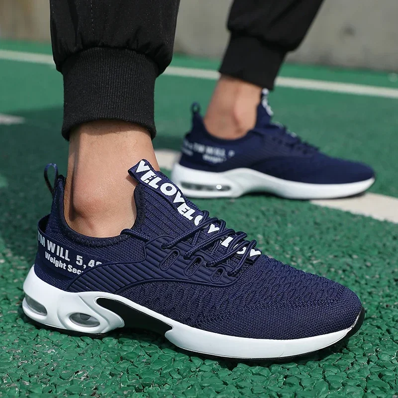 Men Thick Soled Sports Shoes with Fashionable Design Breathable Comfortable Shoes Outdoor Hiking Shoes Zapatillas Hombre De Segu