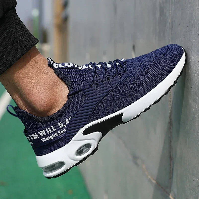 Men Thick Soled Sports Shoes with Fashionable Design Breathable Comfortable Shoes Outdoor Hiking Shoes Zapatillas Hombre De Segu