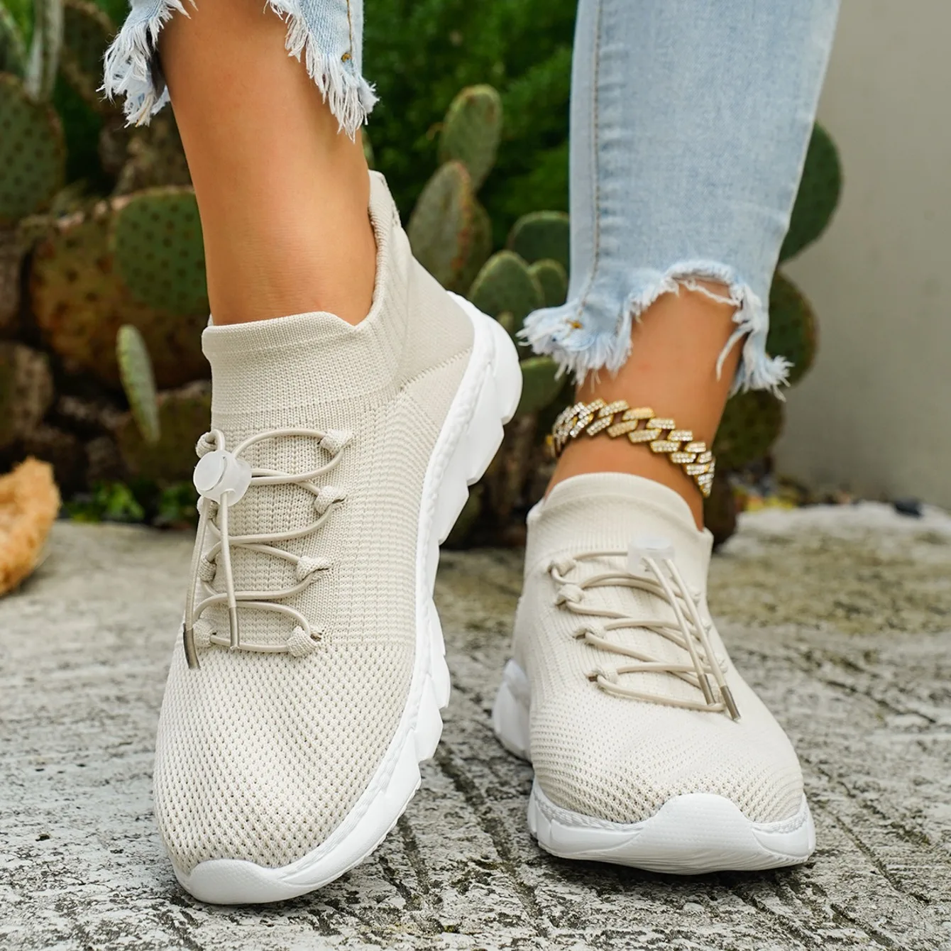 2026 New Knitted Mesh Women's Sneakers Casual Breathable Loafers Fashion Simple Style Lightweight Women Shoes Zapatos Para Mujer