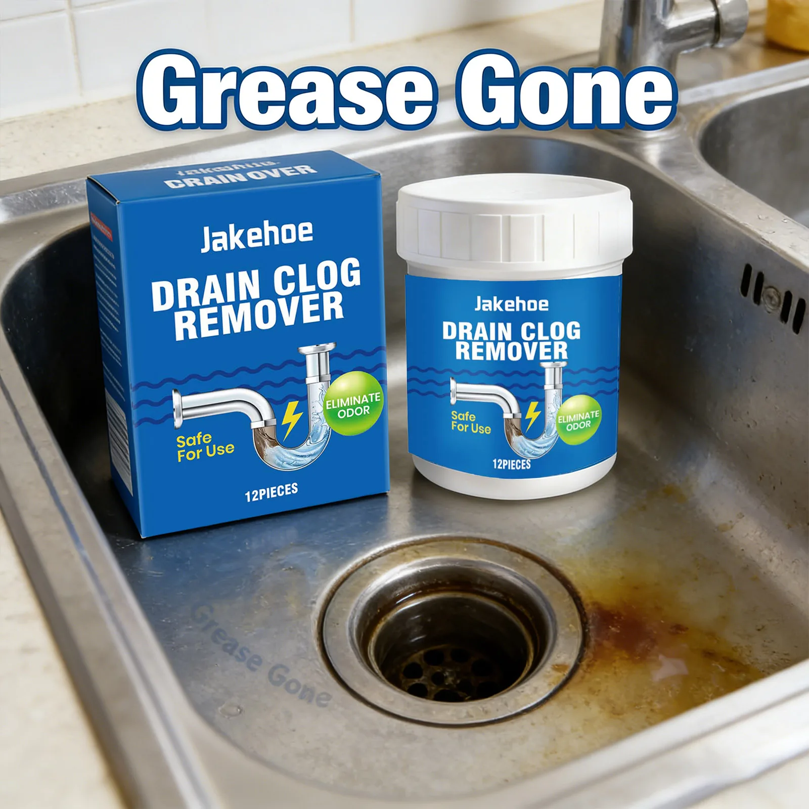 Pipeline Dredging Cleaner Removing Oil Stains Clearing Hair Blockages Eliminating Odors Bathroom Drainage Pipe Cleaning Tablets