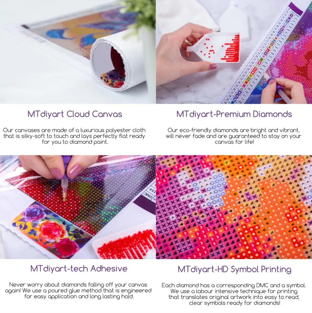 Resin Photo Custom Diamond Painting Print Colored Canvas Borders Symbol Stickers FD AB Crystal Full Drill 5D DIY Private Decor