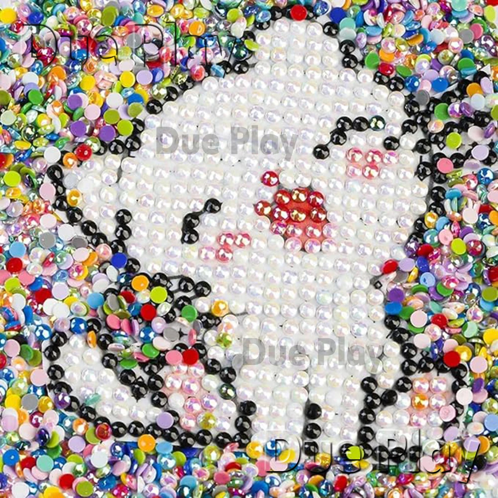 Resin Photo Custom Diamond Painting Print Colored Canvas Borders Symbol Stickers FD AB Crystal Full Drill 5D DIY Private Decor