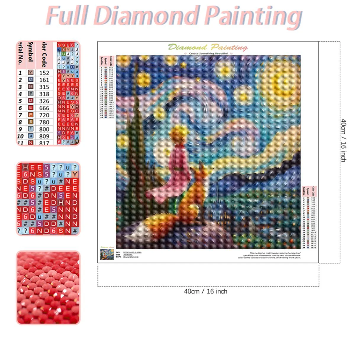RUOPOTY Diamond Painting Landscape Colorful DIY Diamond Mosaic Cross Stitch Kit for Adult Handicraft Enthusiasts and Home Decor