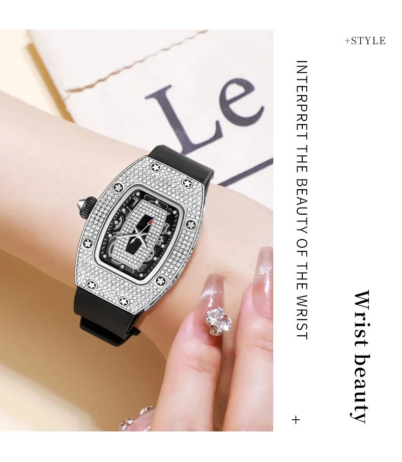 New Fashion Luxury Tonneau Watches For Woman Crystal Silicone Jelly Quartz Watch Students Gifts Reloj Mujer Ladies Wristwatches