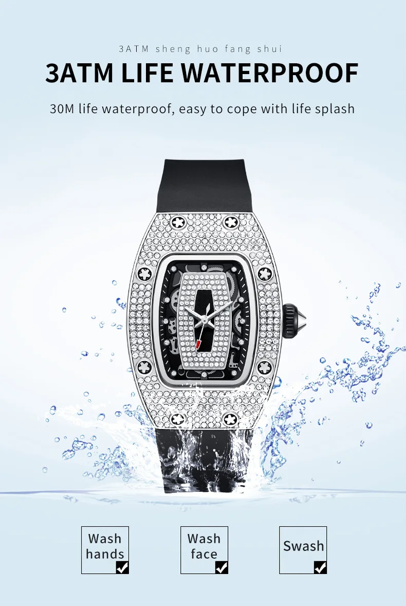 New Fashion Luxury Tonneau Watches For Woman Crystal Silicone Jelly Quartz Watch Students Gifts Reloj Mujer Ladies Wristwatches