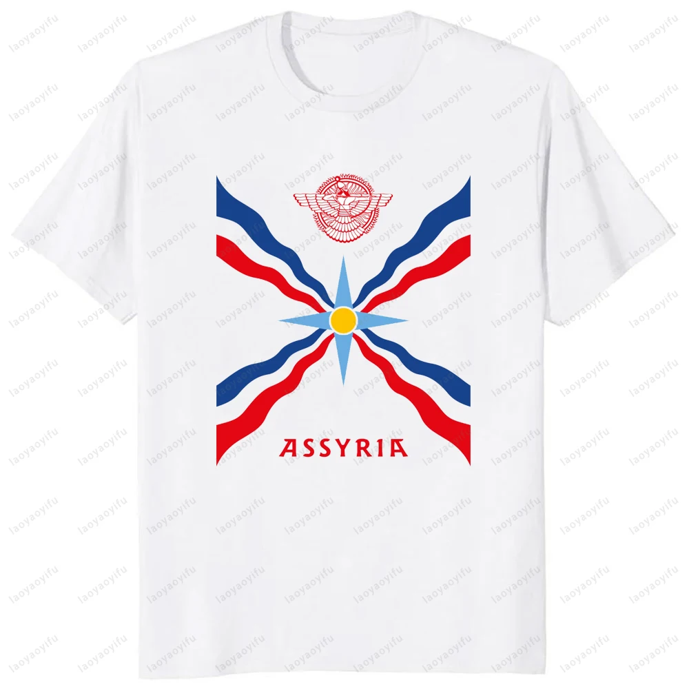 Assyrian Empire Flag Graphic Ashur Assyria Ancient Mesopotamia Vintage Classics Tshirt Cotton Short Sleeve Y2k Man T Shirt