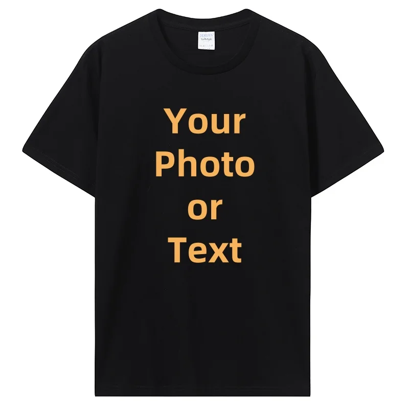 Custom T-shirt Customized Tshirt Personalized T Shirt Diy Print Your Photo Brand Logo Text Men Women Cotton Premium Gift Tees