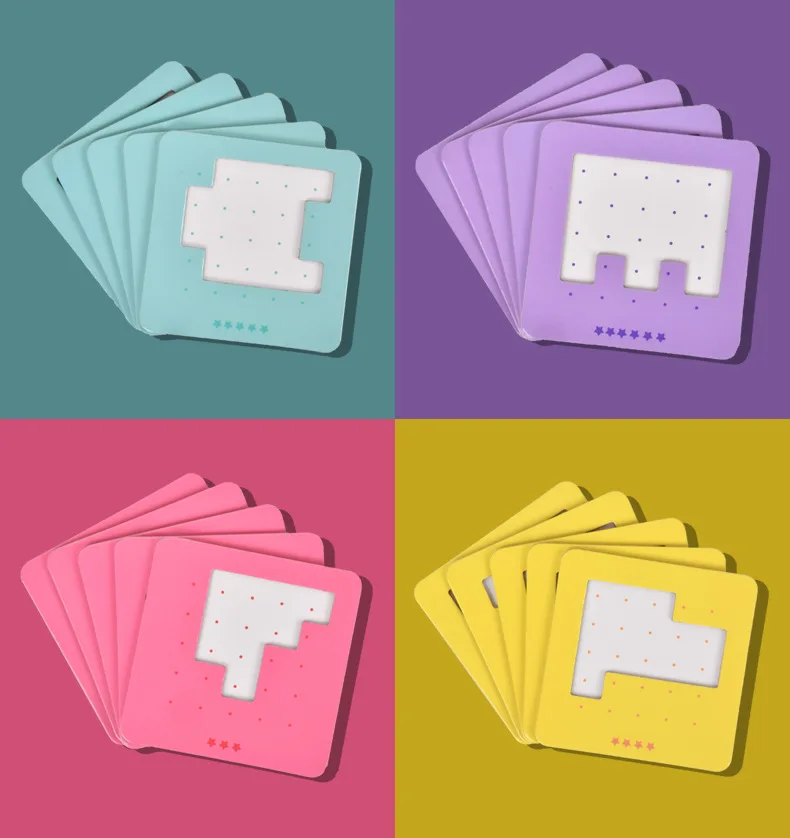 Montessori Desktop Puzzle Toys Kids Battle Table Game Tangram Math Toys Building Blocks Board Color Shape Training for Kids Gift