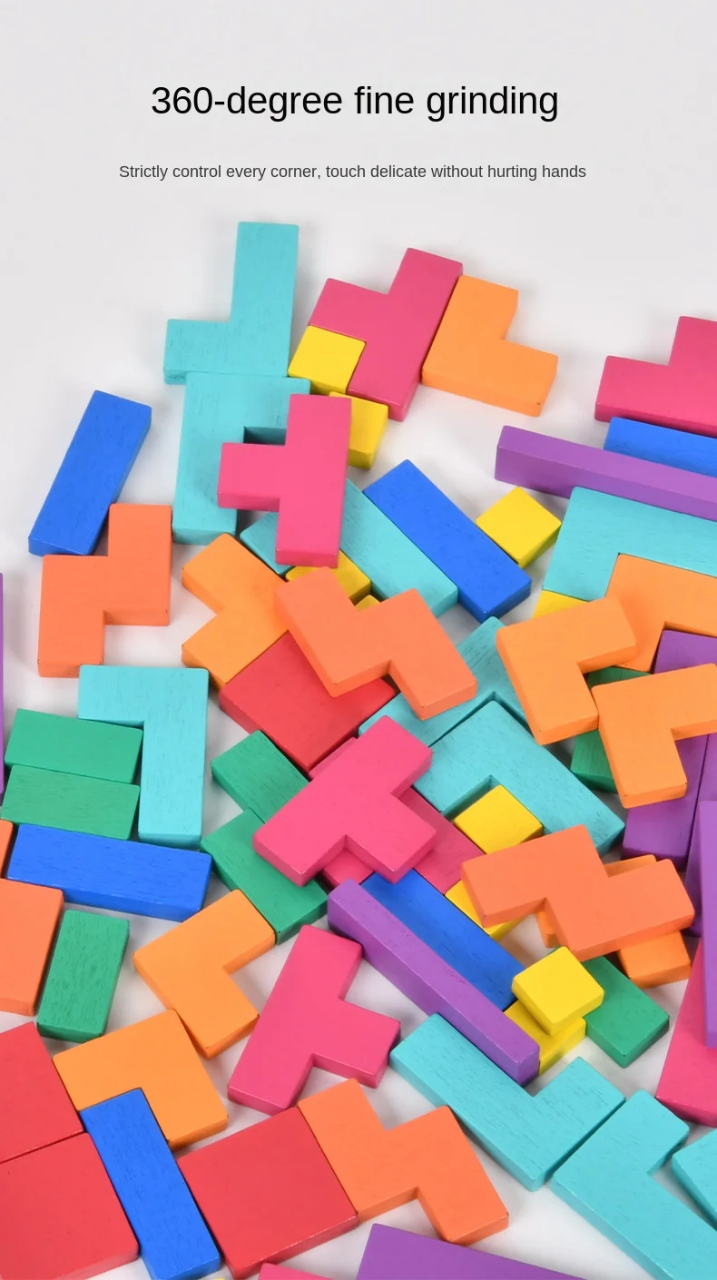 Montessori Desktop Puzzle Toys Kids Battle Table Game Tangram Math Toys Building Blocks Board Color Shape Training for Kids Gift