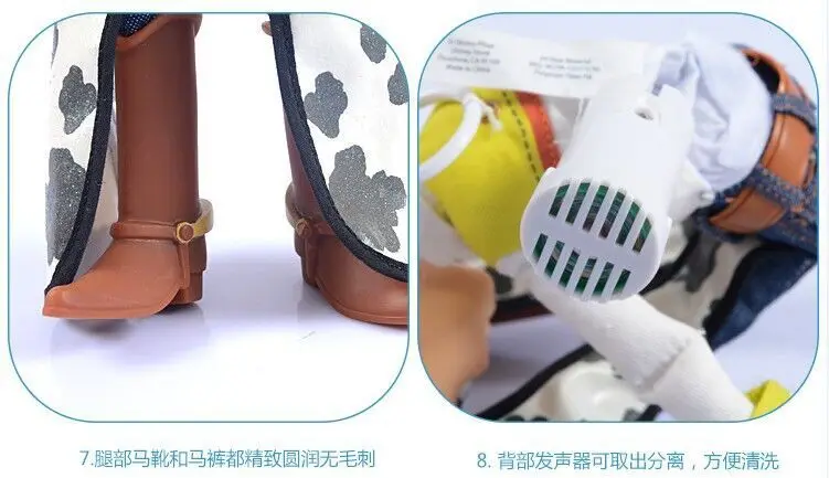 In Stock ToyStory5 40cm Woody Action Figures English Sound Character Doll Cloth Cowboy Movie Merchandise Collection Gifts