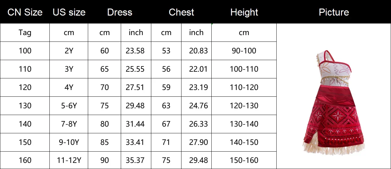 Girls Moana Dress Halloween Party Adventure Costume Girl Princess Fancy Clothes Children