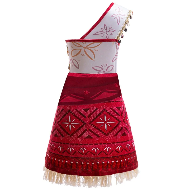 Girls Halloween Cosplay Moana Dress Ocean Adventure Role Play Costume Vaiana Princess Boys Maui Costume Vestidos Party Dress