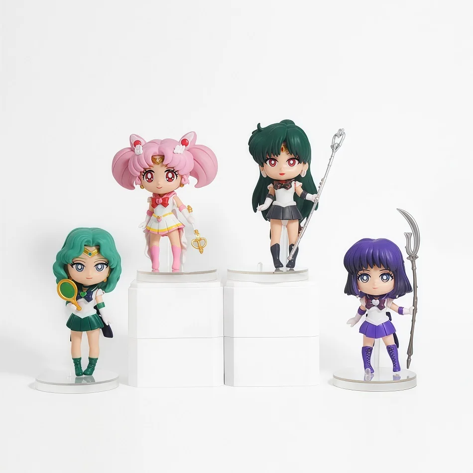 Sailor Moon Figure Blind Box Anime Usagi Tsukino/Chiba Mamoru/Chibiusa Cartoon Figurine Collectible Doll PVC Desktop Model Toys