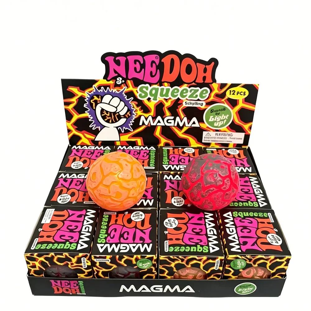New Product NeeDoh Glitter Magma Ball Crunch Crunch Stress Relief Toy Squeeze Toy Nice Cube Sensory Toy for Adults gifts