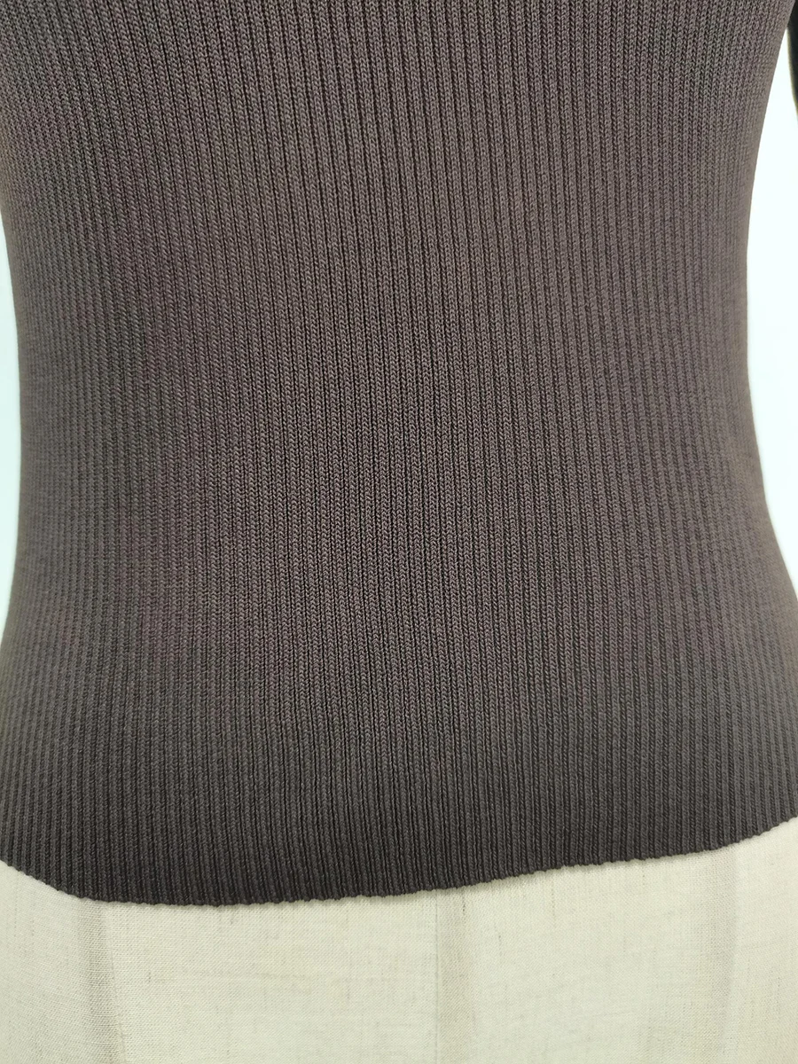 TWOTWINSTYLE Hollow Out Spliced Metal Buckle T Shirts For Women Turtleneck Short Sleeve Minimalist Slimming T Shirt Female 2025