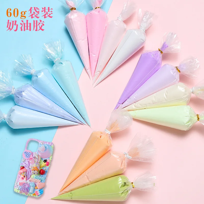60g Imitation Cream Glue Charms Handmade Whipped Phone Case Decoden Shaker Jewelry Tools Tools Professional