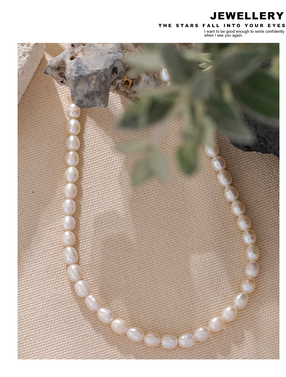 Yhpup Luxury Freshwater Natural Pearls Beads Clavicle Necklace Women Gift Fashion Stainless Steel Waterproof Handmade Jewelry
