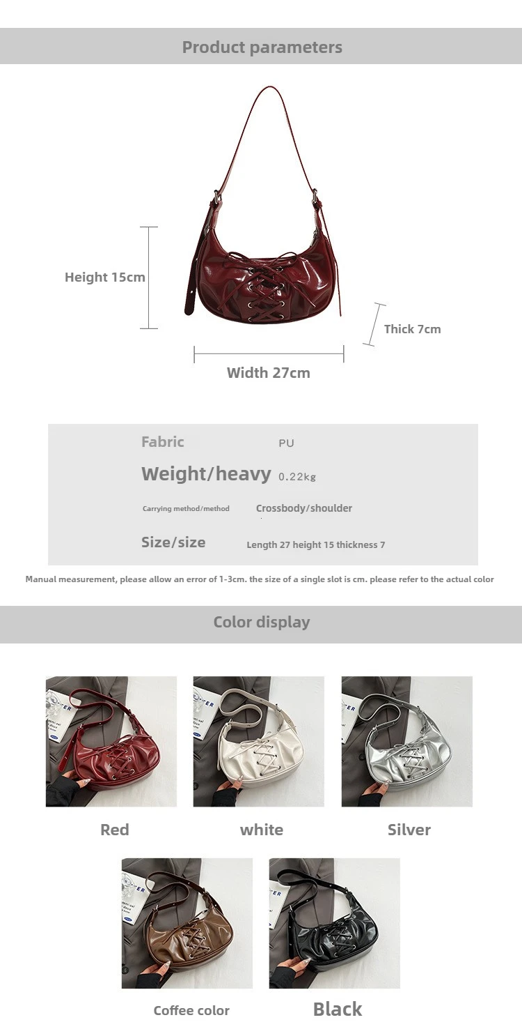 Black Flap Lock Handbags Women PU Leather Top-Handle Messenger Bag Casual Female Crossbody Bag Retro Square Shoulder Bag Purse
