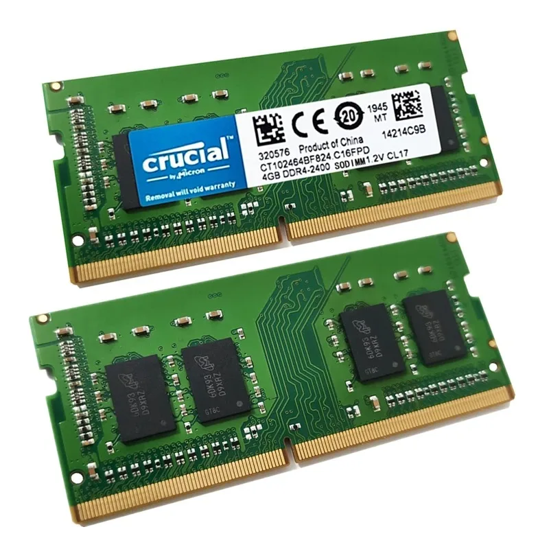 DDR4 Memory Crucial RAM 16GB 8GB 32GB 1.2V 260pin 3200MHz 2666MHz 2400MHz PC4 for Notebook Sodimm Memory