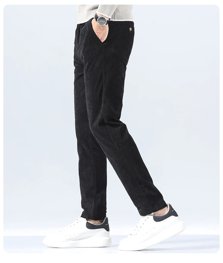 Autumn and Winter Men's Corduroy Trousers New Men's Clothing Stretch Slim Fit Casual Pants Fashion Mens Business Work Pants