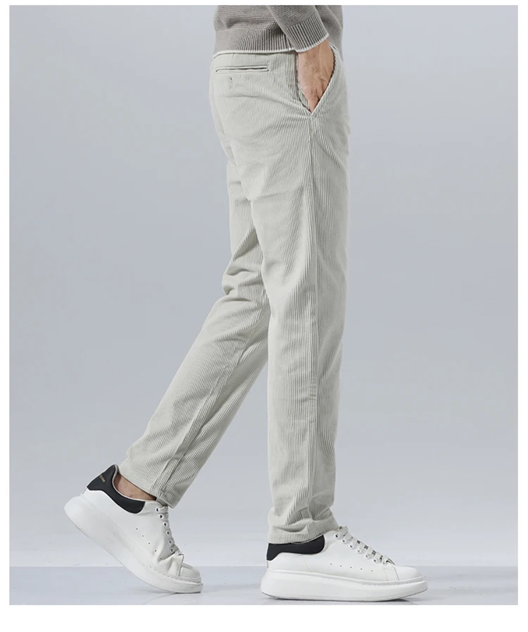 Autumn and Winter Men's Corduroy Trousers New Men's Clothing Stretch Slim Fit Casual Pants Fashion Mens Business Work Pants