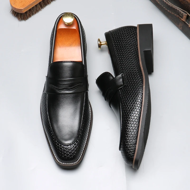 Men's Casual Business Shoes Mens Classic British Style Penny Loafers Moccasins Fashion Party Wedding Flats for Men