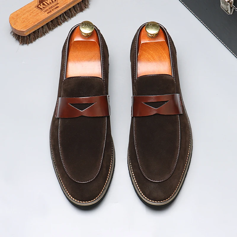Men's Casual Business Shoes Mens Classic British Style Penny Loafers Moccasins Fashion Party Wedding Flats for Men