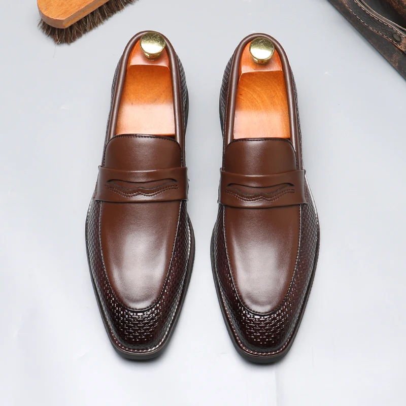 Men's Casual Business Shoes Mens Classic British Style Penny Loafers Moccasins Fashion Party Wedding Flats for Men