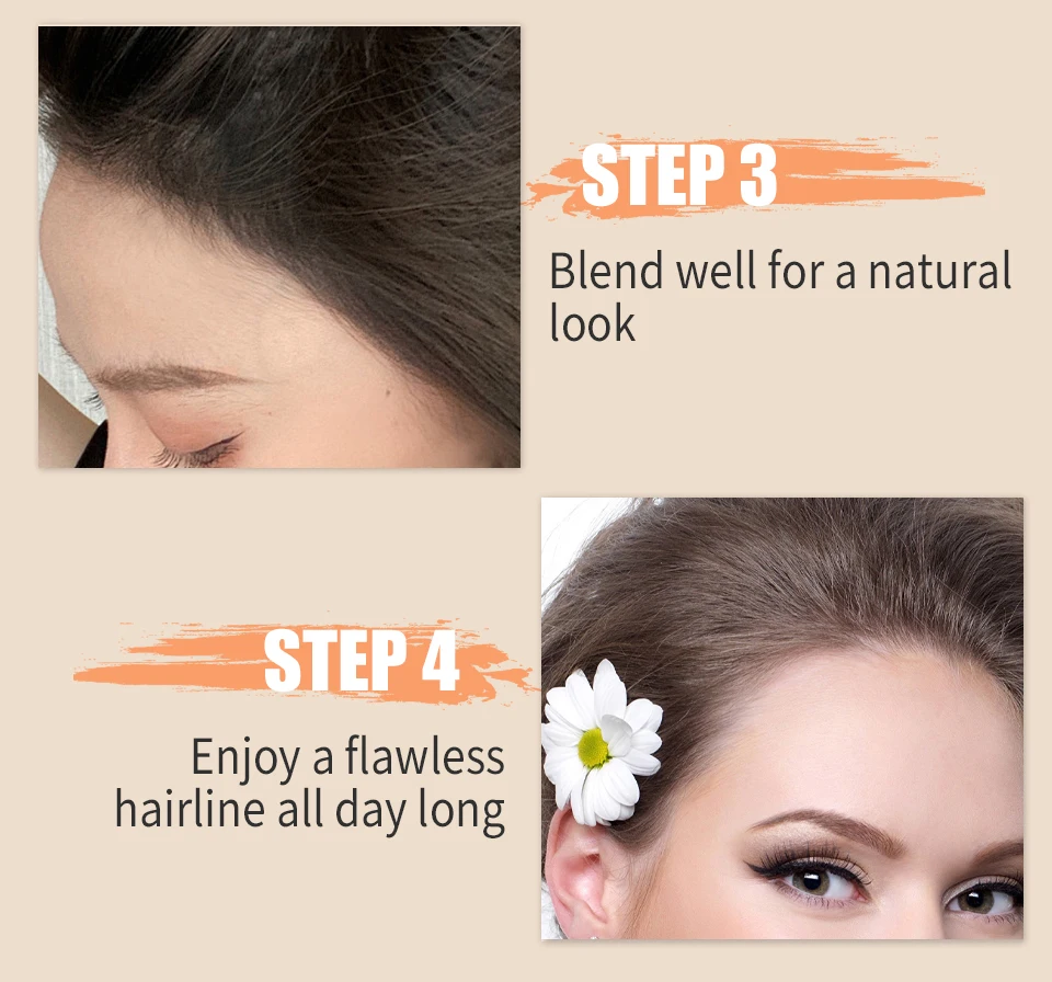 SEVICH Hairline Shadow Powder With Brush Water Sweat Resistant Hair Loss Concealer Bald Spot Concealing Hair Powder Women Men