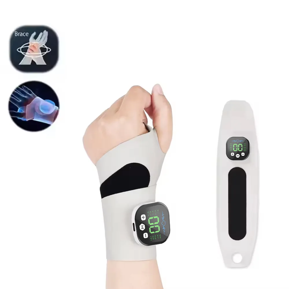 Electric Cordless Wrist Massager Vibration Relieves Tenosynovitis Massager Wrist Brace Support For Carpal Tunnel Fatigue Relief
