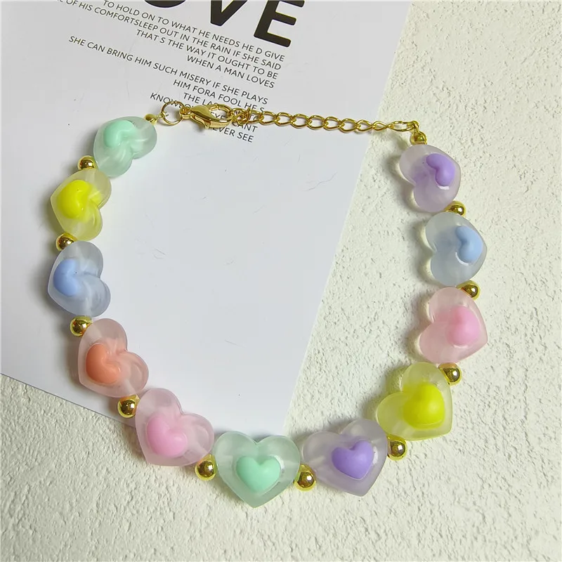 Colorful Pearl Dog Necklace Collar Fashion Jeweled Puppy Cat Collar Candy Color Dog Choker Pet Accessories Supplies