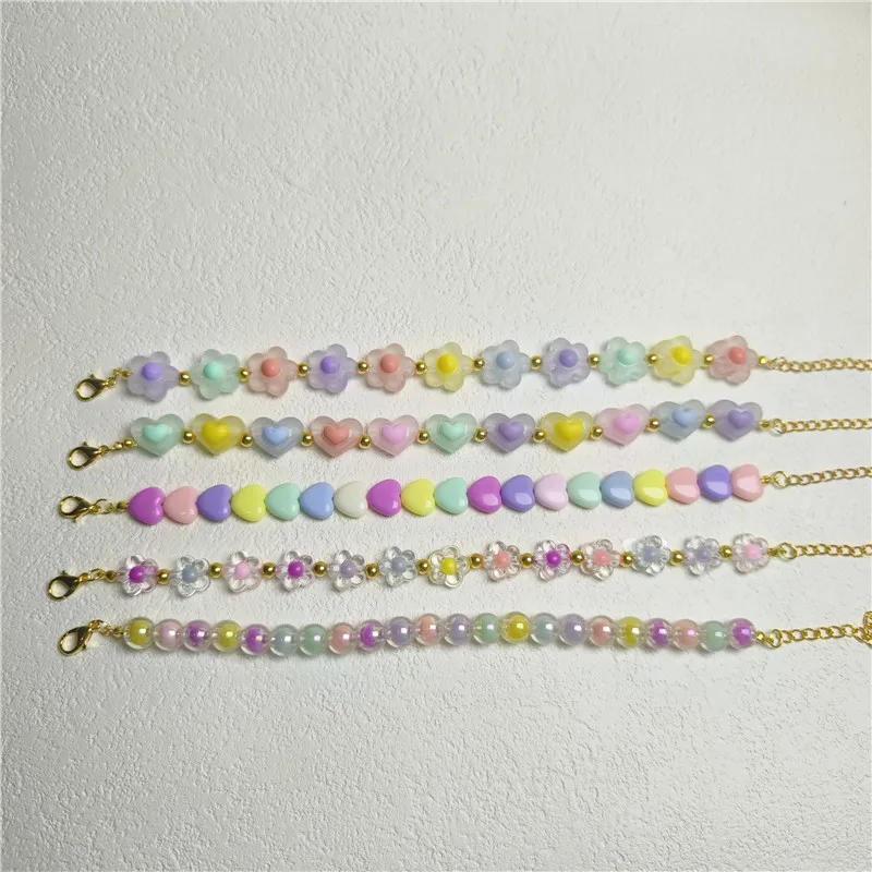 Colorful Pearl Dog Necklace Collar Fashion Jeweled Puppy Cat Collar Candy Color Dog Choker Pet Accessories Supplies