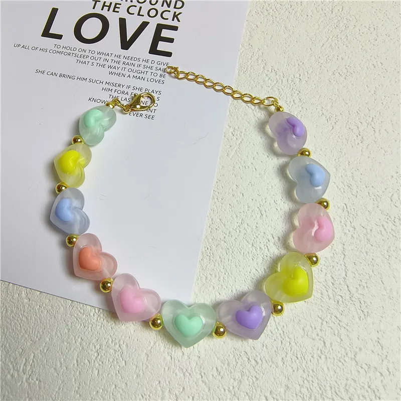 Colorful Pearl Dog Necklace Collar Fashion Jeweled Puppy Cat Collar Candy Color Dog Choker Pet Accessories Supplies