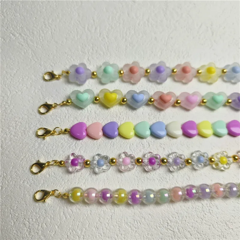 Colorful Pearl Dog Necklace Collar Fashion Jeweled Puppy Cat Collar Candy Color Dog Choker Pet Accessories Supplies