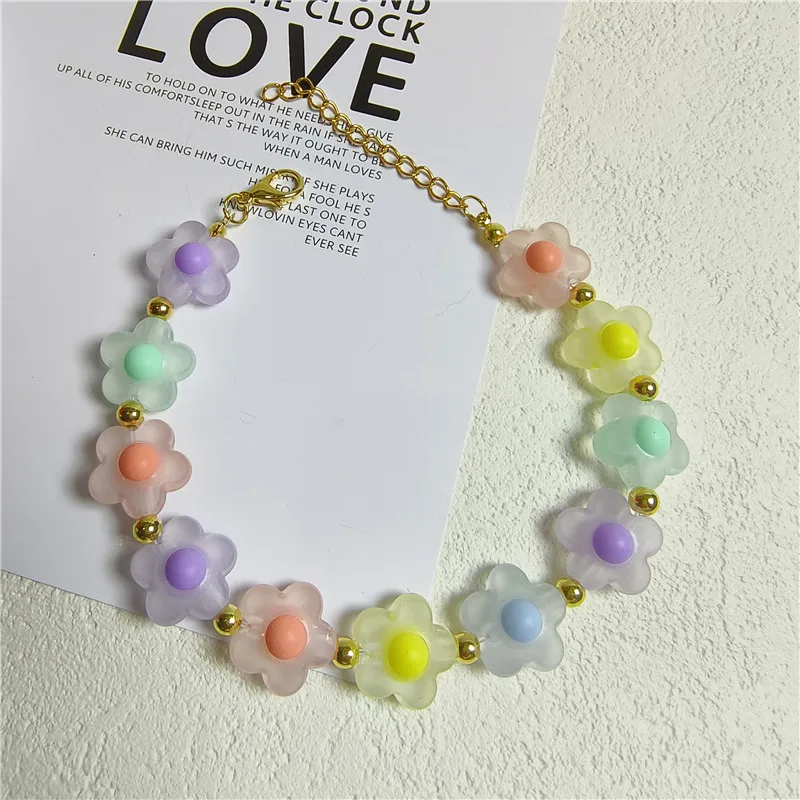 Colorful Pearl Dog Necklace Collar Fashion Jeweled Puppy Cat Collar Candy Color Dog Choker Pet Accessories Supplies