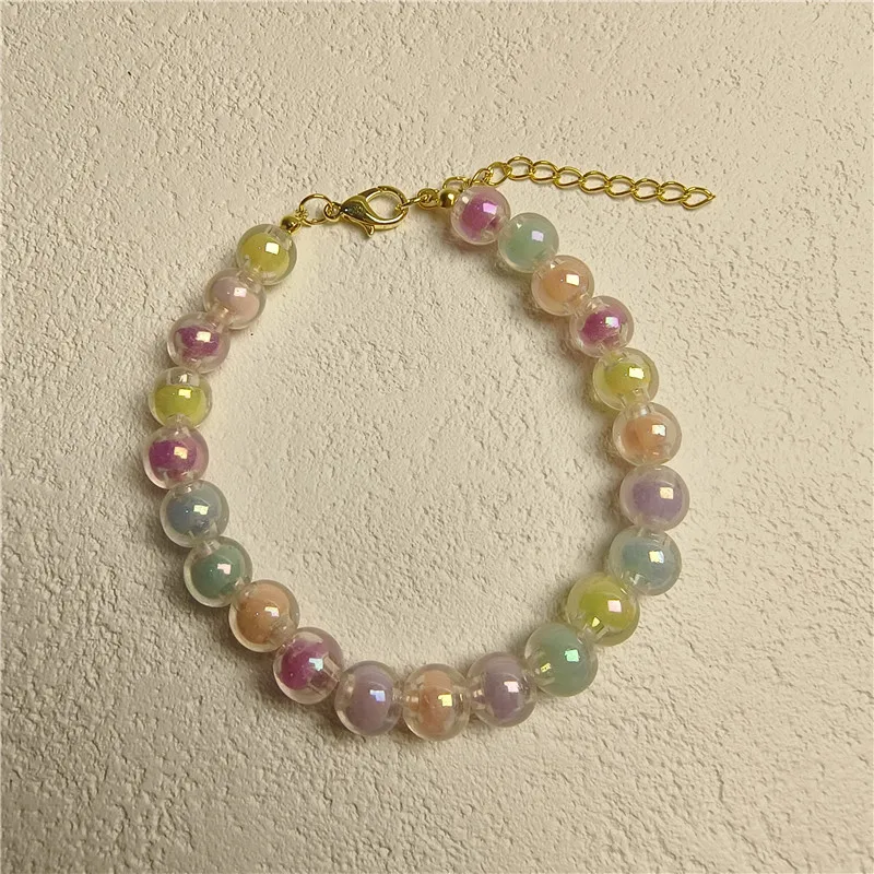 Colorful Pearl Dog Necklace Collar Fashion Jeweled Puppy Cat Collar Candy Color Dog Choker Pet Accessories Supplies