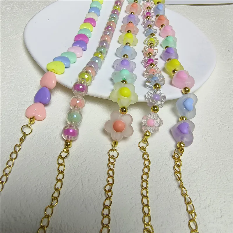 Colorful Pearl Dog Necklace Collar Fashion Jeweled Puppy Cat Collar Candy Color Dog Choker Pet Accessories Supplies