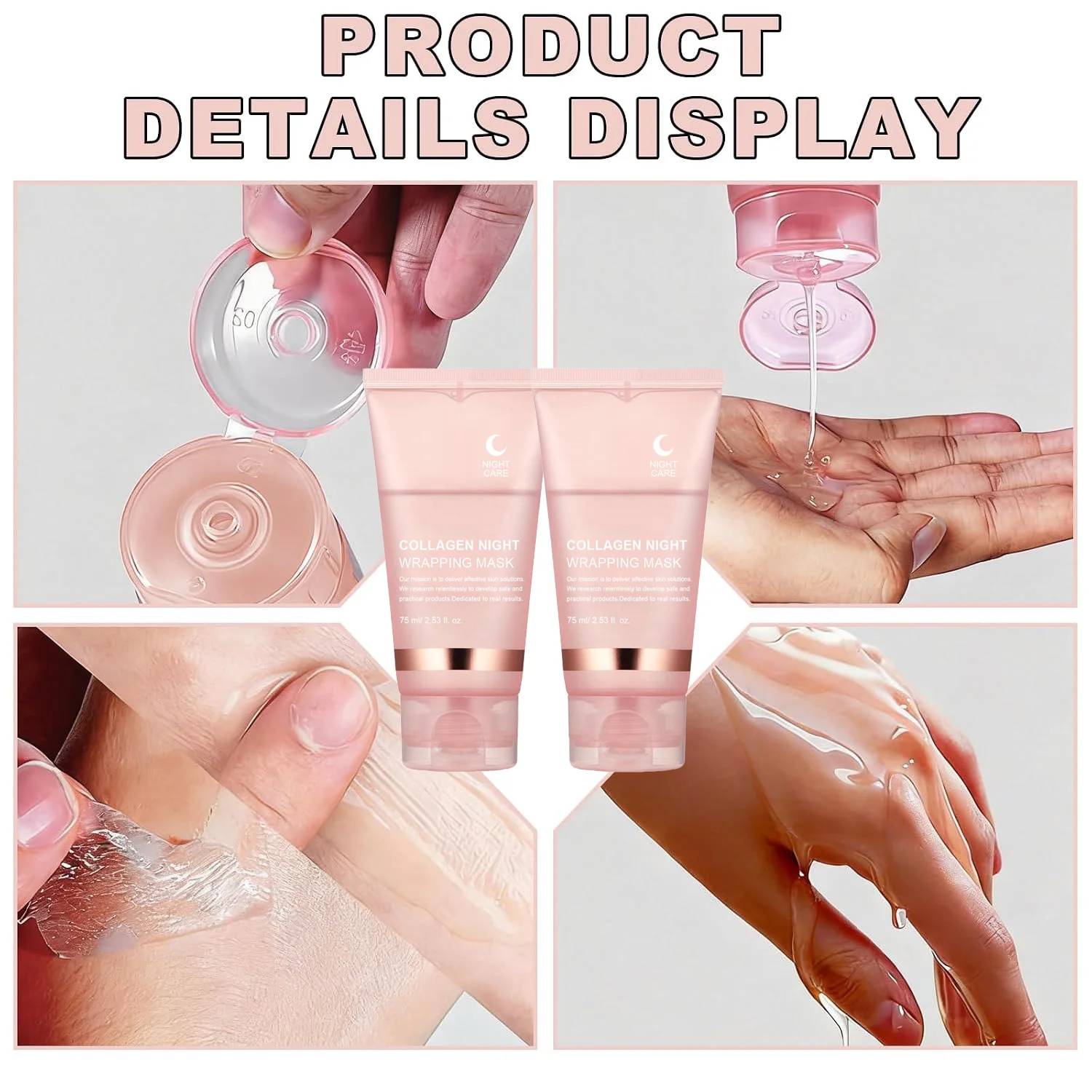 Salmon Collagen Jelly Cream Peel-Off Mask PDRN DNA Overnight Wrapping Facial Mask Elasticity Boosting Skin Glow Korean Skincare