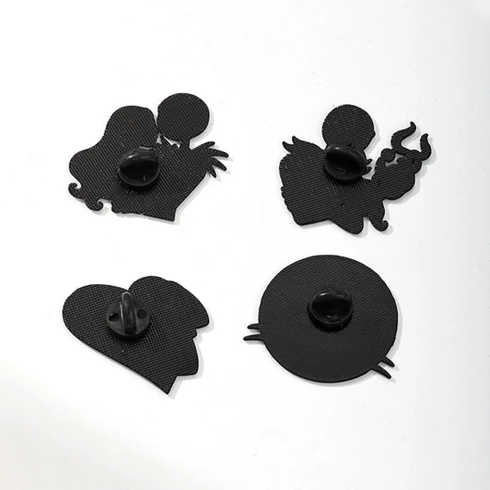 4-12Pcs Horror Movie Skeleton Joker Boys Enamel Pins Cartoon Killer Characters Brooch Fashion Lapel Badge Backpacks Jewelry Gift