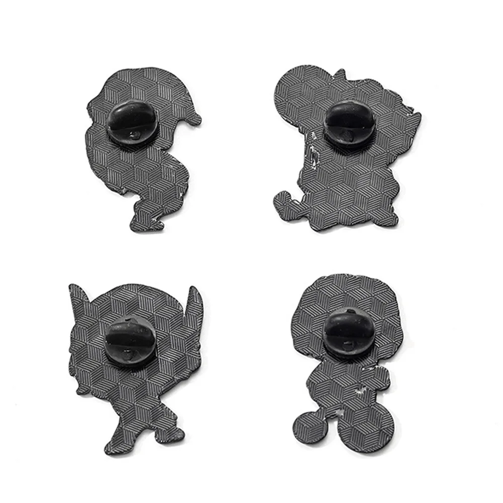 4-12Pcs Horror Movie Skeleton Joker Boys Enamel Pins Cartoon Killer Characters Brooch Fashion Lapel Badge Backpacks Jewelry Gift