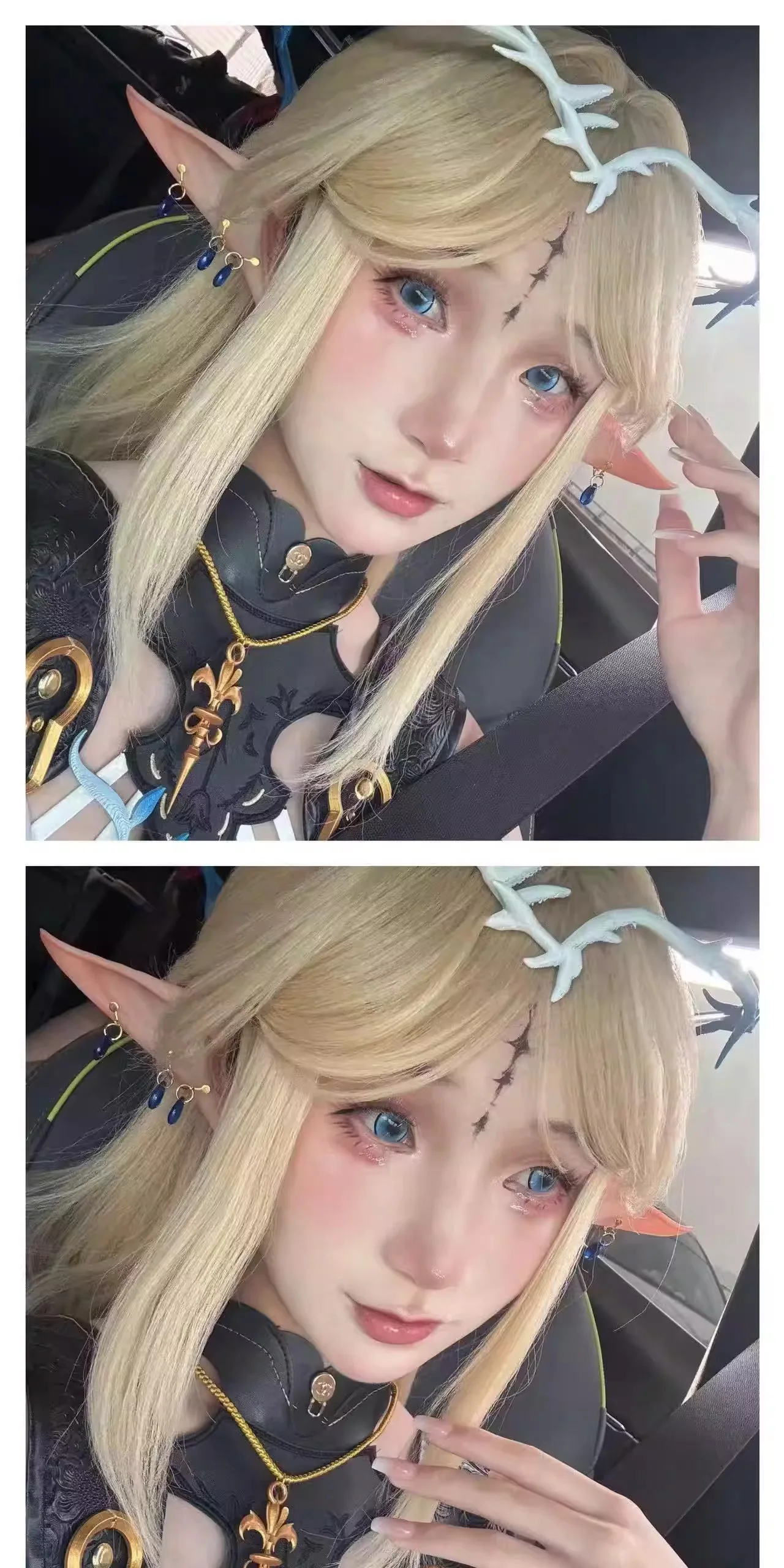 Coskawaii Elf Ears Realistic Pointed Soft Latex Frieren Anime Game Cosplay Accessories For Halloween Cosplay Enthusiasts