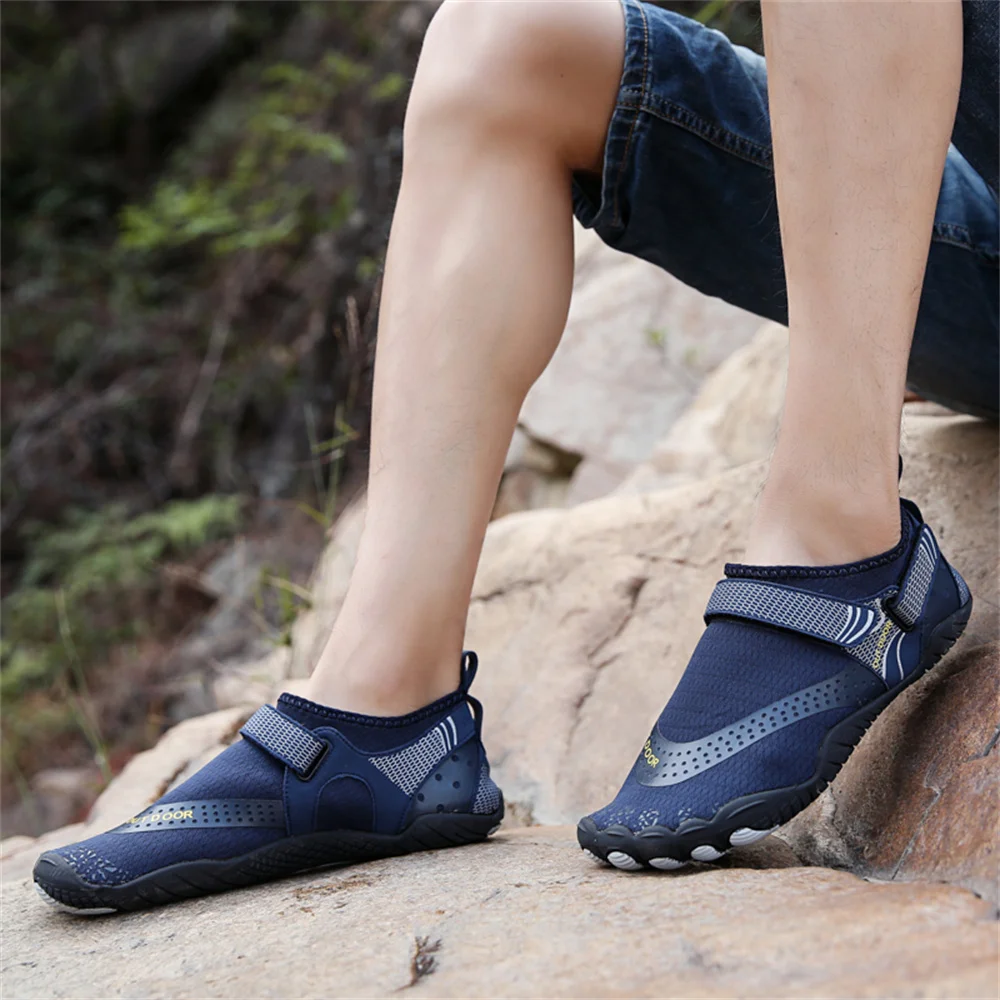 Men Women Water Shoes Quick Dry Non-Slip Five Finger Shoes Outdoor Wading Swimming Barefoot Aqua Shoes Lightweight Sneakers