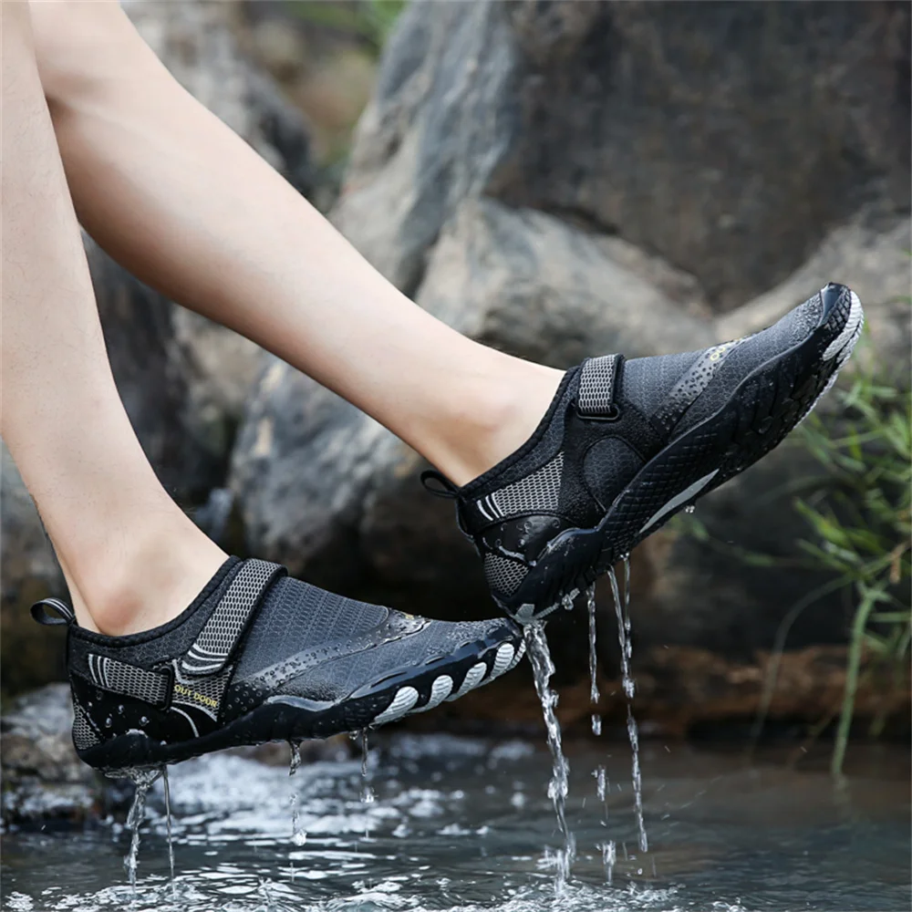 Men Women Water Shoes Quick Dry Non-Slip Five Finger Shoes Outdoor Wading Swimming Barefoot Aqua Shoes Lightweight Sneakers